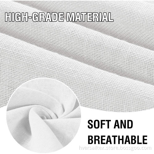 Natural Linen Curtains Textured Woven Linen Sheer Curtains